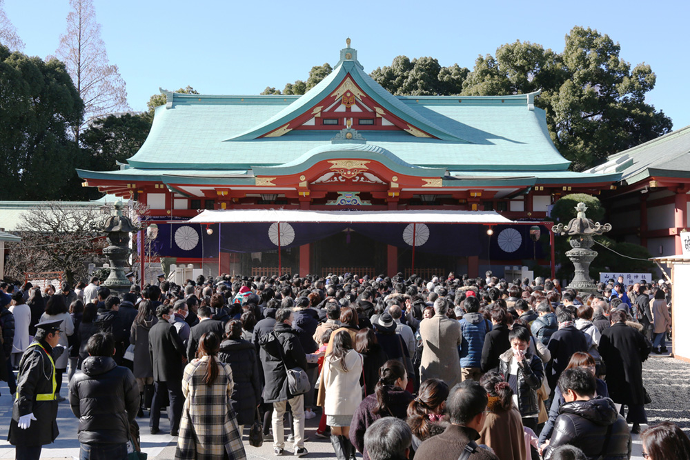 初詣 ご祈願 お参りは東京 赤坂にある日枝神社